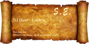 Silber Endre névjegykártya